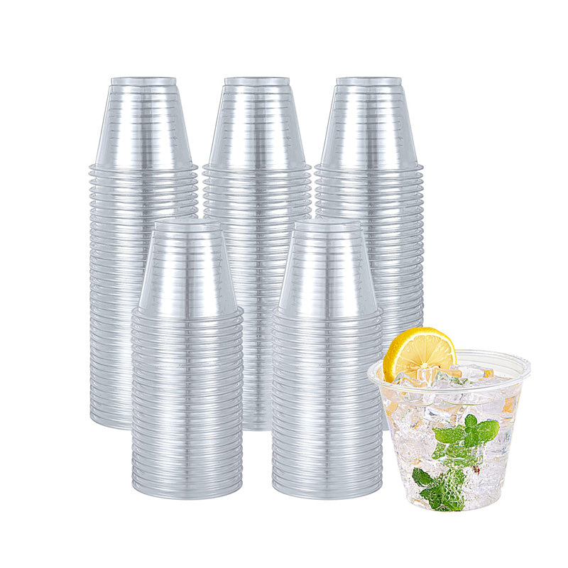 Wholesale gogosourcing 9oz Clear Plastic Cups,Disposable Crystal Drinking Cups, PET Plastic Party Cups for Wine, Juice, Iced Coffee and Cold Drinks with DDP shipping and customization