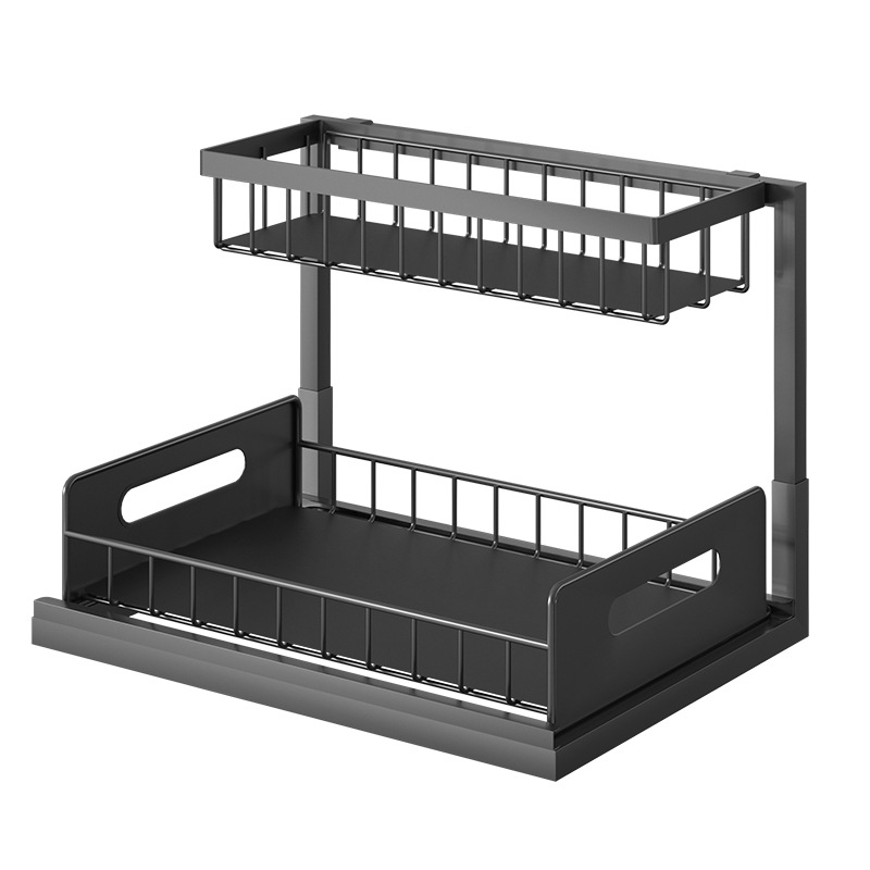 Wholesale gogosourcing Under Sink Organizer,Metal Pull Out Cabinet Organizer Shelf,Kitchen Bathroom Organizers and Storage with Sliding Drawer,Storage Shelves,Storage and organization for Home,Laundry,RV,Pantry,Spice with DDP shipping and customization