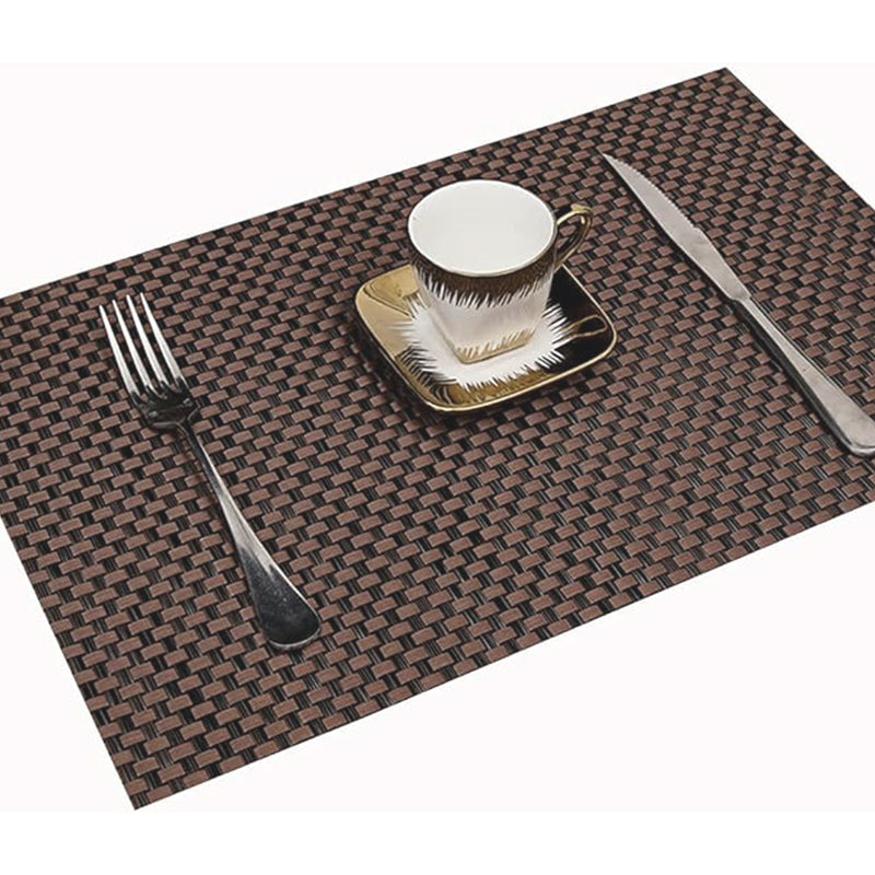 Wholesale gogosourcing 12''x 18'' Placemats Heat Resistant Non-Slip, Washable Durable PVC Woven Table Mats with DDP shipping and customization