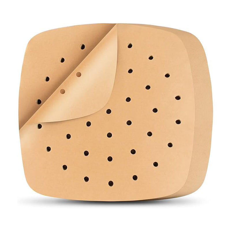 Wholesale gogosourcing 500PCS Air Fryer Parchment, 8.5 inch Square Perforated Parchment Paper, Premium Bamboo Steamer Liner for Air Fryers Baking Cooking Oven with DDP shipping and customization