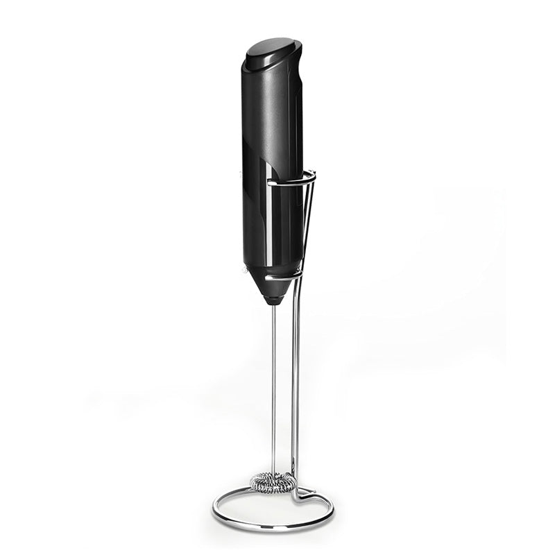 Wholesale gogosourcing Milk Frother Handheld, Battery Operated Whisk Maker with Stainless Steel Stand Hand Drink Mixer for Coffee, Lattes, Cappuccino, Matcha, Black with DDP shipping and customization