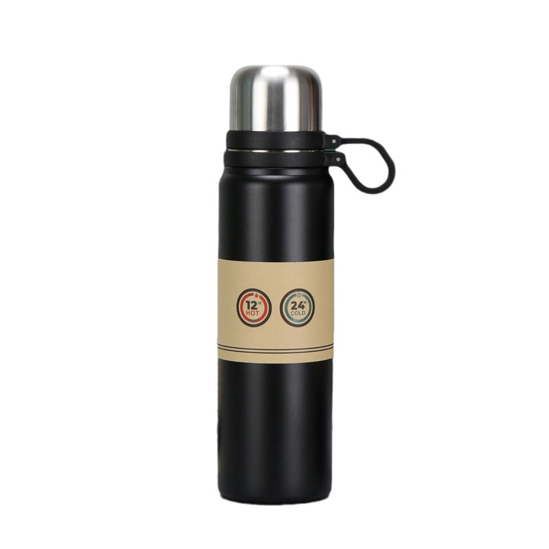 Wholesale gogosourcing 1000ml Insulated Vacuum Thermo Bottle with Cup Stainless Steel Coffee Bottles for Hot and Cold Drink Water Flask with DDP shipping and customization