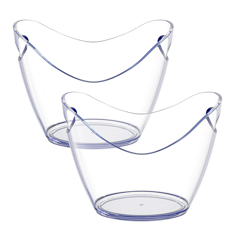 Wholesale gogosourcing Clear Champagne Bucket with Tong and Ice Scoop, 3.5 Liter Beverage Tub Champagne Wine Bucket for Parties, Cocktail Bar, Drinks, Wine, Beer Bottles with DDP shipping and customization