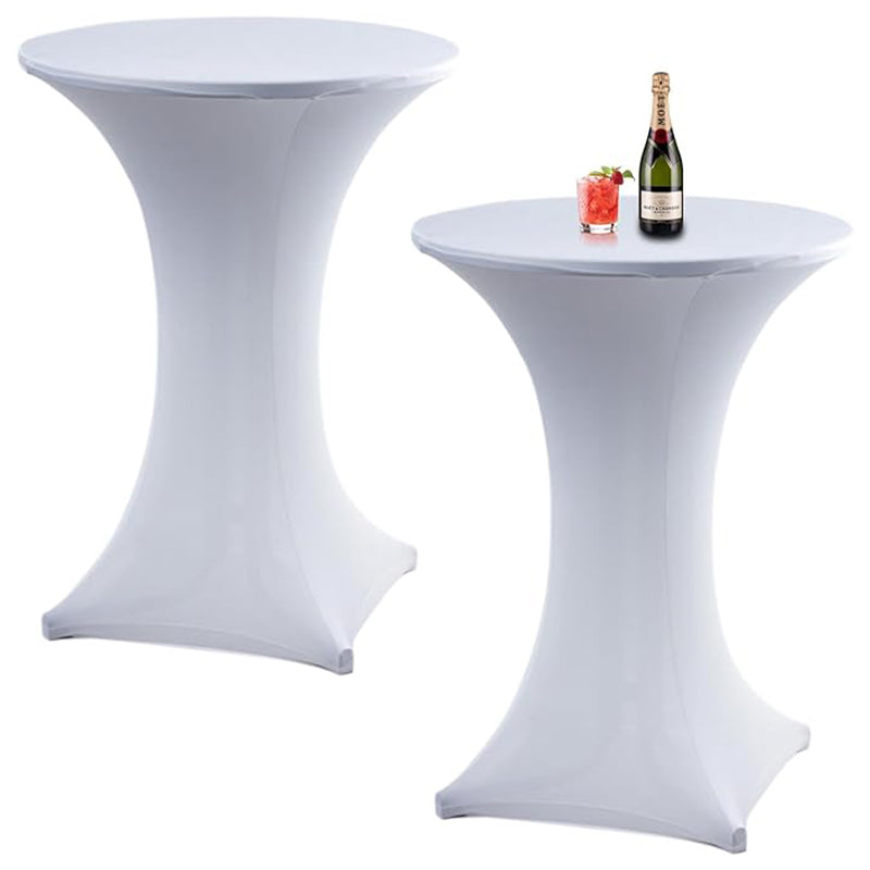 Wholesale gogosourcing 32x43 Inch Highboy Spandex Cocktail Table Covers, Fitted Stretch Cocktail Tablecloth for Round Tables with DDP shipping and customization