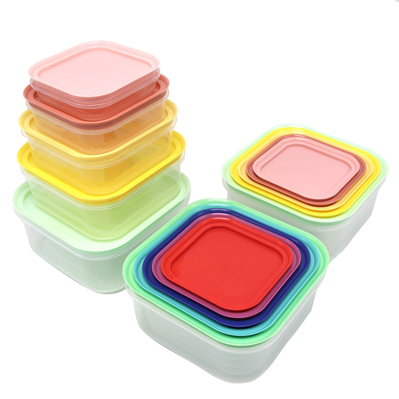Wholesale gogosourcing 7 piece Food Storage Containers with Lids, Stackable Space-Save Design Plastic Storage Bowls, Multi-Color Kitchen Bowls Food Storage, BPA Free Microwave Freezer Dishwasher Safe with DDP shipping and customization