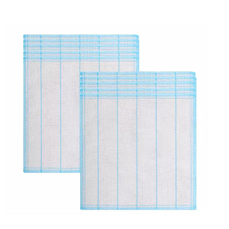 Wholesale gogosourcing 792 PCS Cleaning Cotton Rags Dish Cloth Kitchen, Blue line with DDP shipping and customization