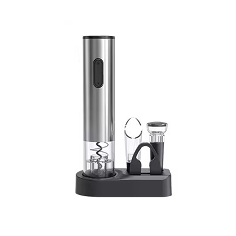 Wholesale gogosourcing 4 In 1 Electric Wine Opener Set, Automatic Electric Wine Bottle Corkscrew Opener with Foil Cutter, Rechargeable Gift Set With Base with DDP shipping and customization