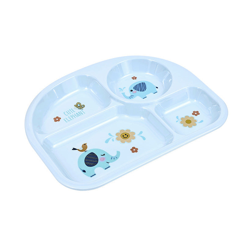 Wholesale gogosourcing Cartoon Creative Elephant Children's Tableware Divided Plate - Four Grid with DDP shipping and customization