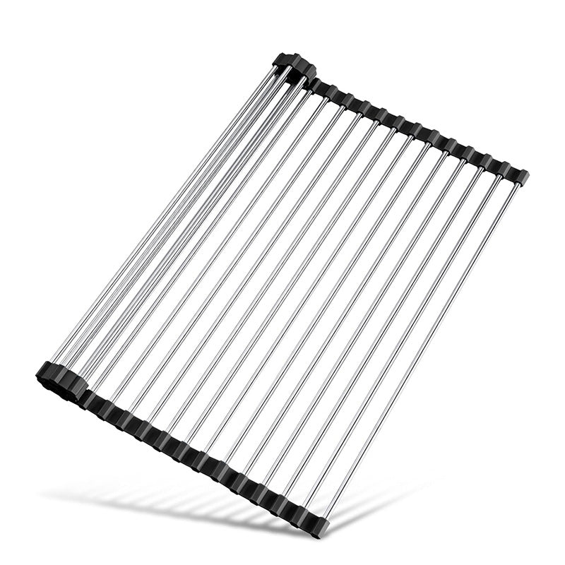 Wholesale gogosourcing Roll Up  Kitchen Dish Rack Stainless Steel Sink Drying Rack, Foldable Sink Rack Wire Dish Drying Rack for Kitchen Sink Counter Storage  18.5''x11'' with DDP shipping and customization