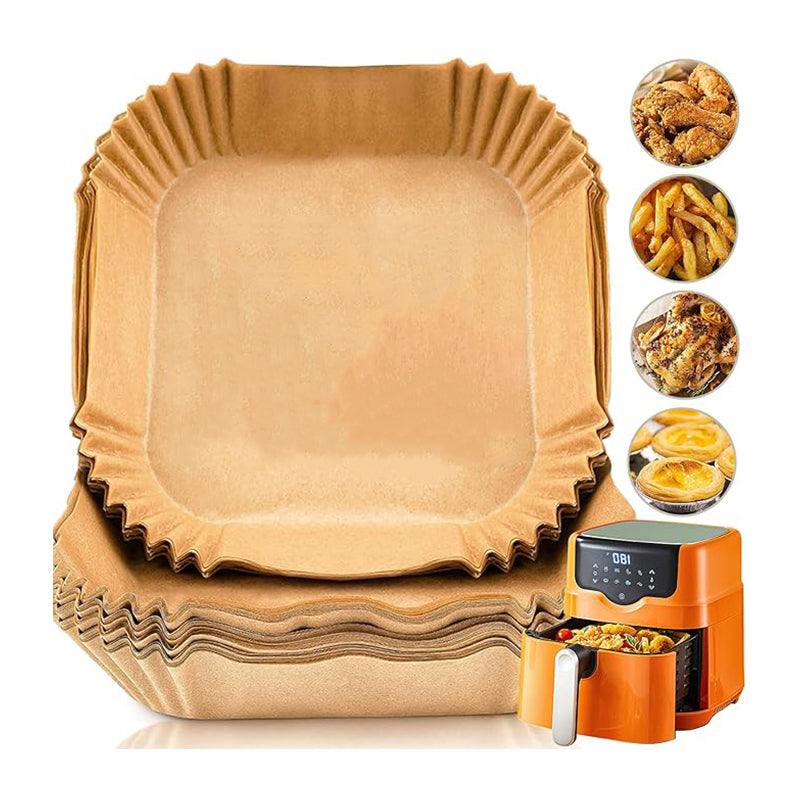 Wholesale gogosourcing 50PCS Air Fryer Liners, 6.2/ 7.8 inch Square Parchment Disposable Paper Liner for Air Fryer, Baking, Roasting and Microwave, Non-Stick liner Accessories with DDP shipping and customization
