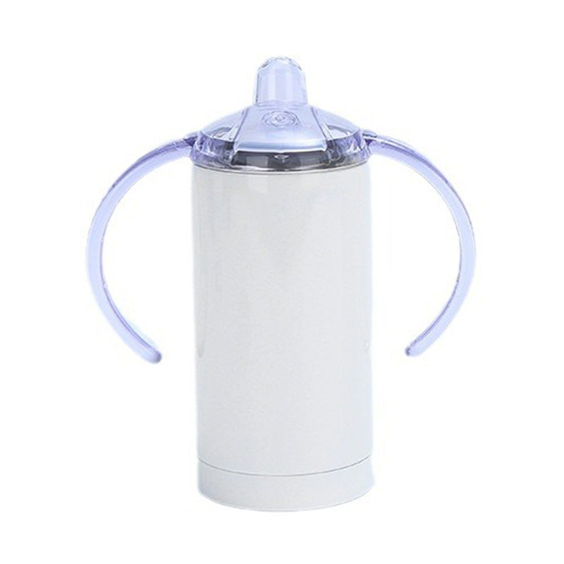 Wholesale gogosourcing Sublimation Sippy Cup Blank with Handles, 12 oz Straight Sublimation Tumblers Stainless Steel Insulated Skinny Tumblers with DDP shipping and customization