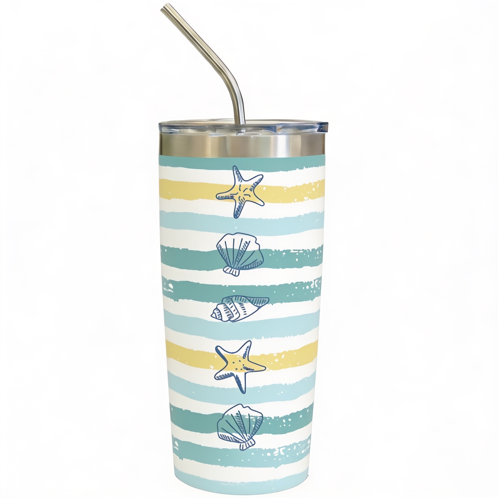 Stainless Steel 20 oz Tumbler with straw Lid Personalized Cups Double Walled Insulated Coffee Cup for Gym Fitness Hot and Cold Drink Use