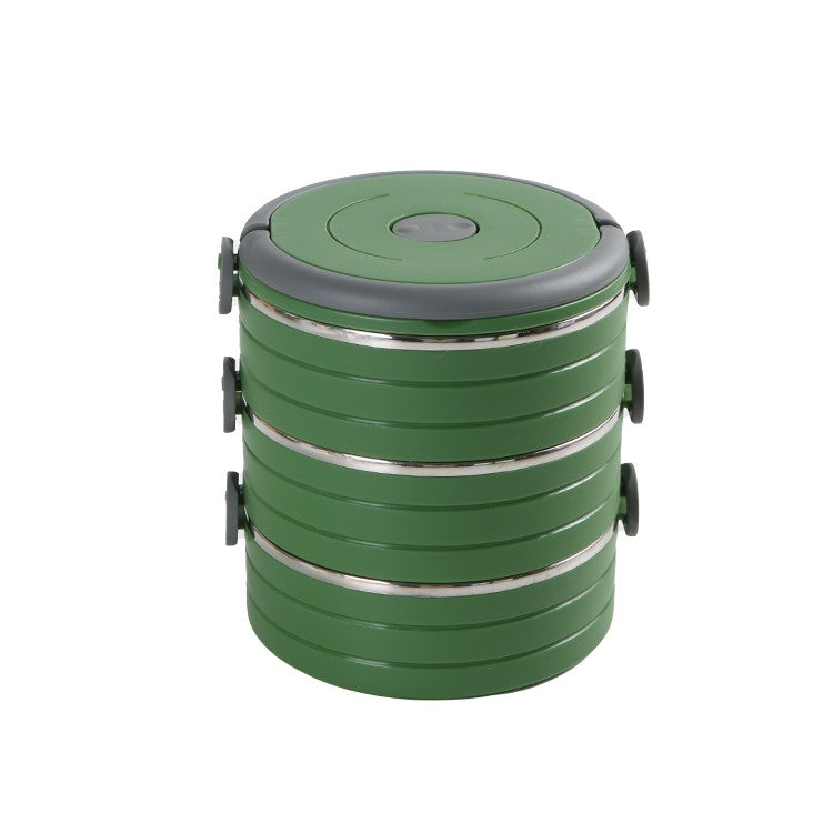 Wholesale gogosourcing 3-Layer lunch box, Food Container Stainless Steel Round Sealed Food Containers with DDP shipping and customization