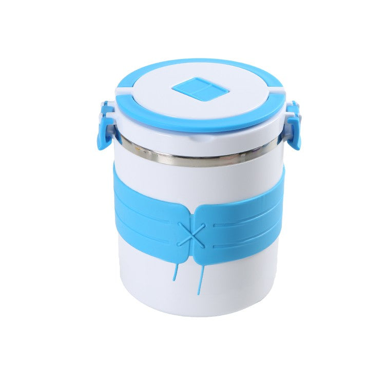 Wholesale gogosourcing 1.2L Thermal Lunch Box Stackable Hot Food Insulated Food Container Stainless Steel Round Lunch Box Sealed Food Containers with DDP shipping and customization
