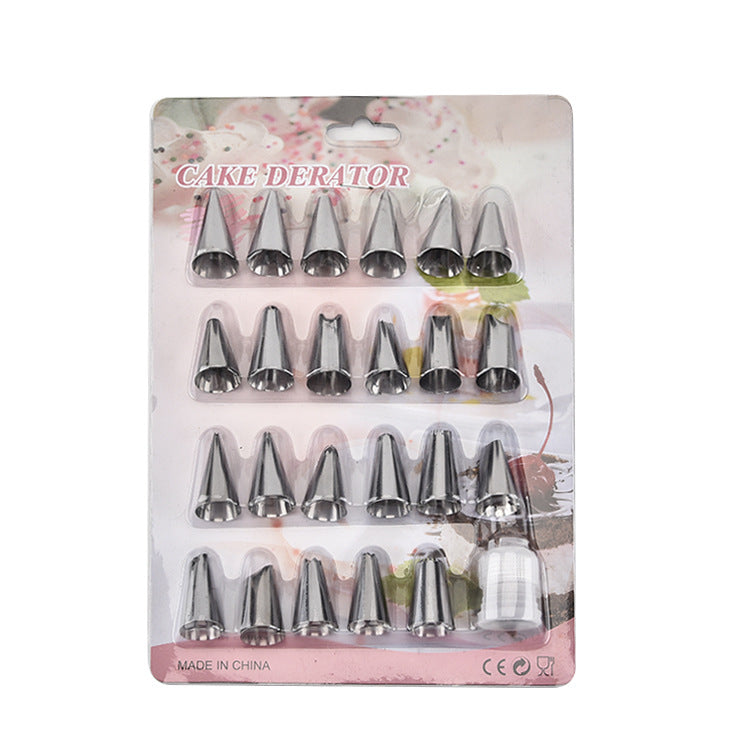 Wholesale gogosourcing Cake Decorating Icing Piping Tip Set,23 pcs Stainless Steel Seamless Icing Piping Nozzle Tip Setfor Cakes with DDP shipping and customization