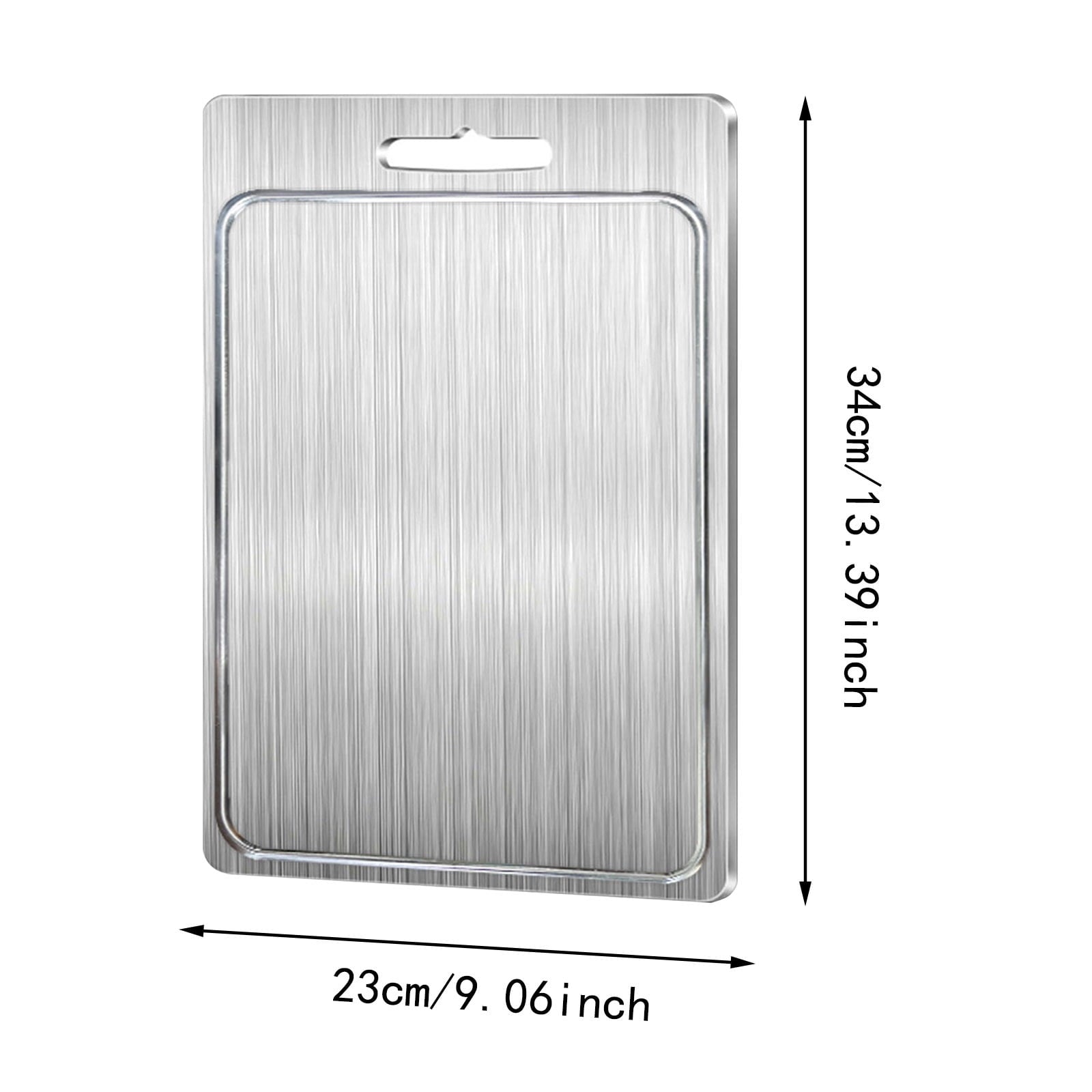 Wholesale gogosourcing New Groove Antibacterial and Mildew-Proof 304 Stainless Steel Cutting Board 34*23CM with DDP shipping and customization