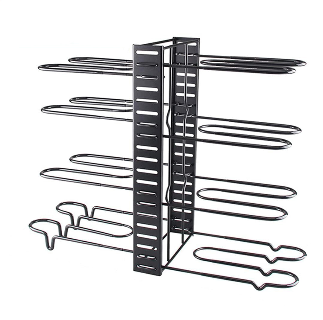 Wholesale gogosourcing Pot Rack Organizer 8-Layer Adjustable Frying Pan Cast Iron Frying Pan Lid Storage Rack Multifunctional Kitchen Counter Cabinet Storage with DDP shipping and customization