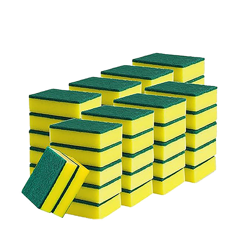 Wholesale gogosourcing 600PCS Heavy Duty Scrub Sponges Kitchen, Yellow&Green with DDP shipping and customization