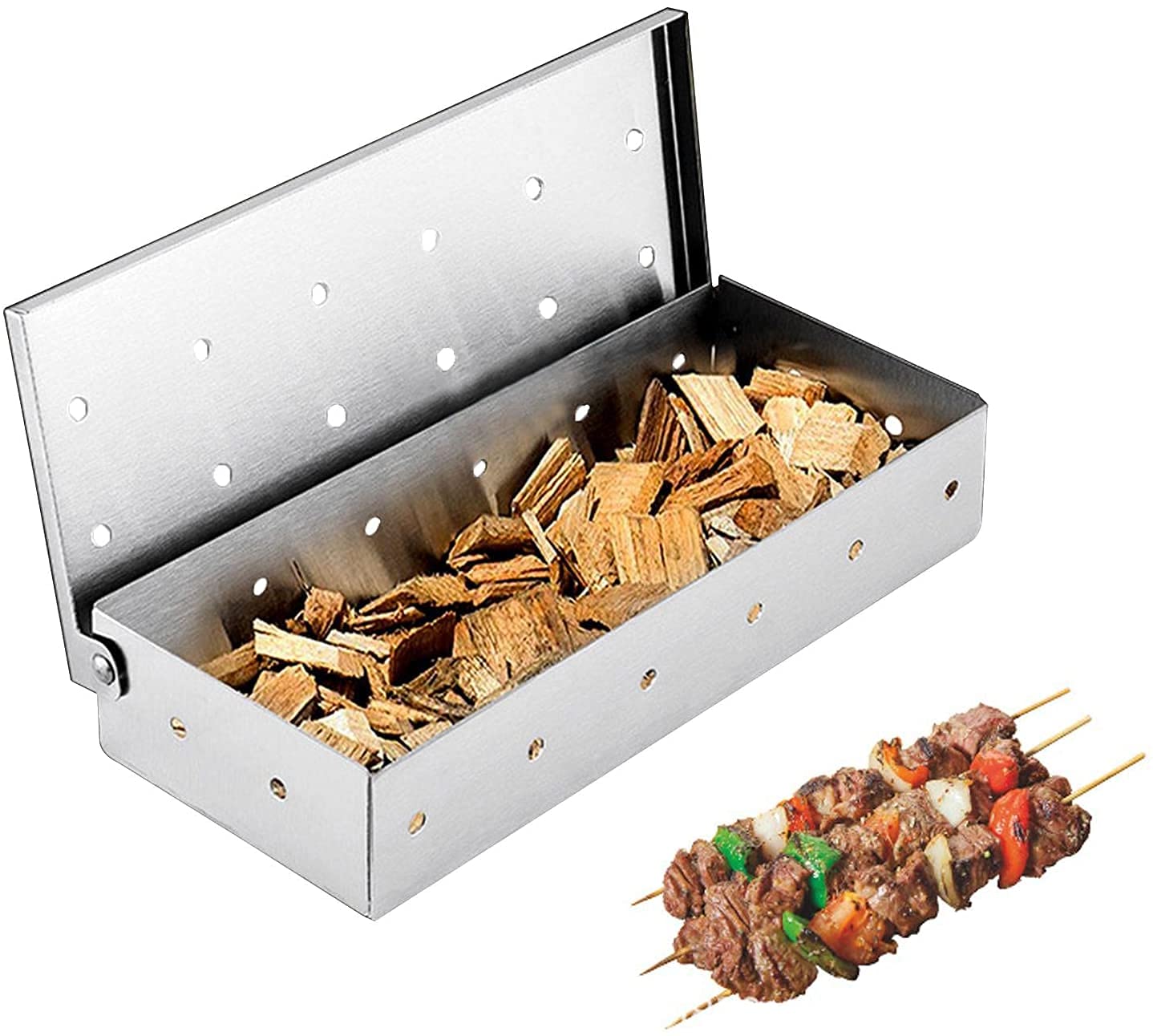 Wholesale gogosourcing BBQ Grill Box Practical Firm Stable Stainless Steel Smoker Box with DDP shipping and customization