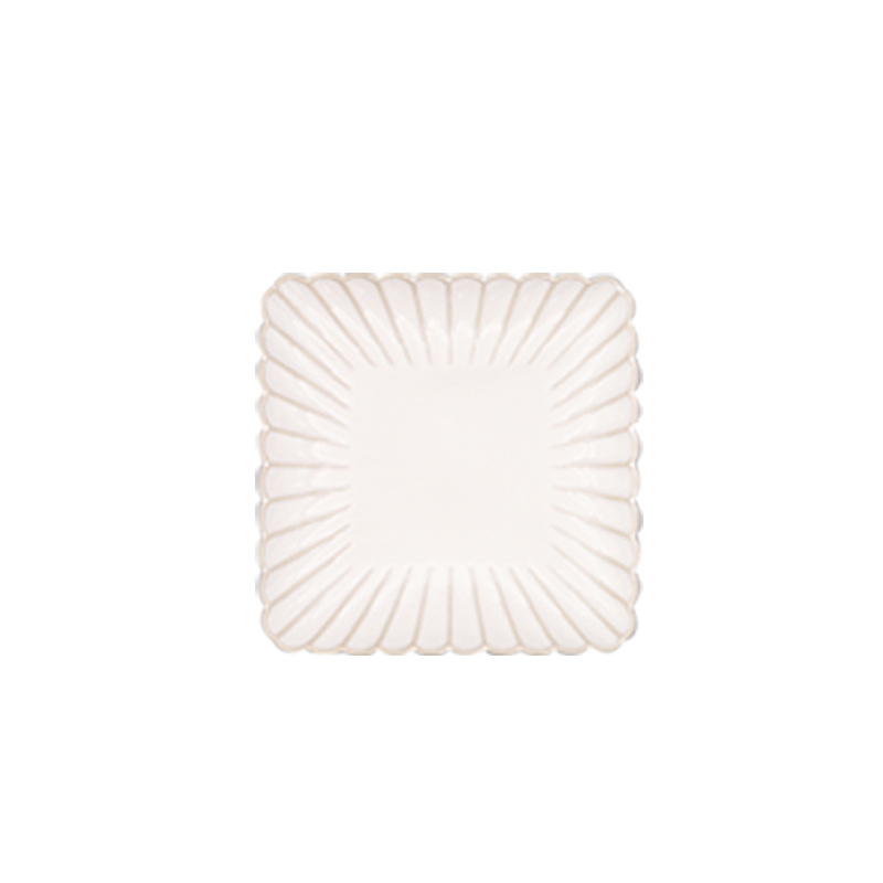 Wholesale gogosourcing 10‘’ Transmutation Glaze Porcelain Square Dinner Plates Serving Plate, Chrysanthemum Series with DDP shipping and customization