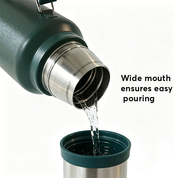 Classic Large Capacity Vacuum Insulated Wide Mouth Bottle BPA Free 18/8 Stainless Steel Thermos for Cold & Hot Beverages