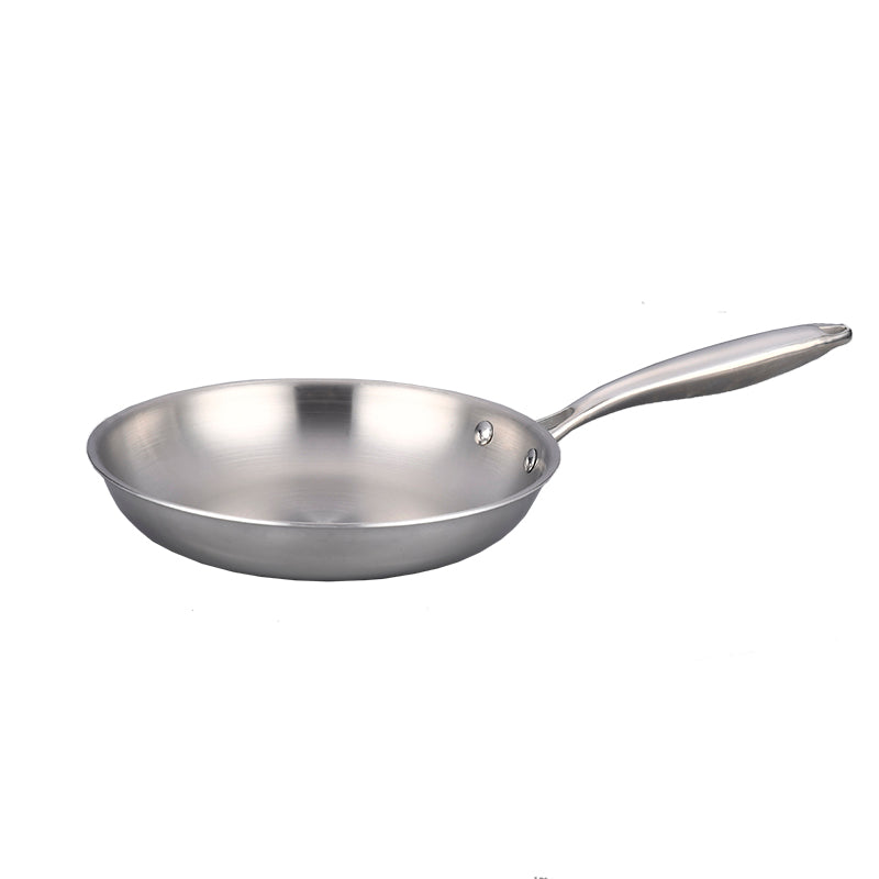 Wholesale gogosourcing 3-Ply Stainless Steel Fry Pan, Induction, Oven Broiler Safe 500F, Fast & Even Heat, Skillet, Compatible with All Stovetops with DDP shipping and customization