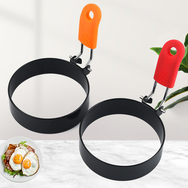 Wholesale gogosourcing Upgrade Stainless Steel Egg Rings for Frying Silicone Handle Egg Rings 3.5 inch Round Egg Rings with DDP shipping and customization