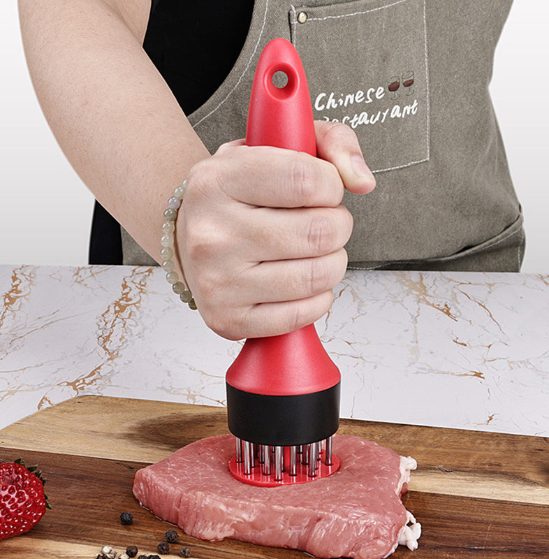Meat Hammer Tenderizer Professional Kitchen Gadget Jacquard Meat Tenderizer Stainless Steel Meat Tenderizer Needle Best for Tenderizing, Grilling, Marinating and Seasoning