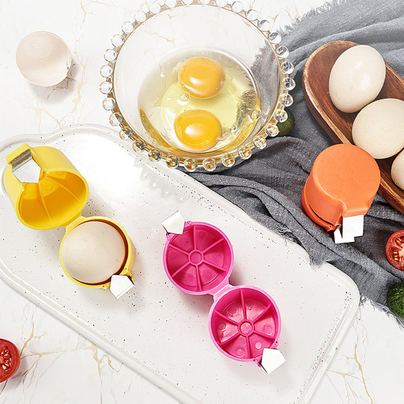 Kitchen Gadgets Egg Cracker Handheld Egg Slicer Egg Shell Cutter Remover Egg Separator Egg Breaker For Hard Boiled Eggs