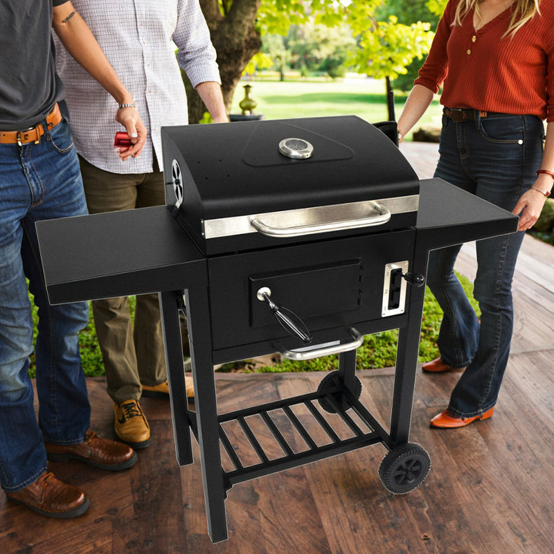 Trolley Folding BBQ Charcoal Grill Garden Cooking Smokeless Stove Portable Camping BBQ Outdoor