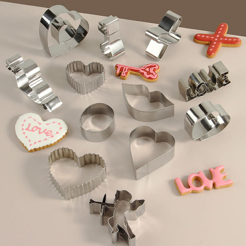Stainless Steel Easter Valentines Day Cookie Cutter  Sets of 12