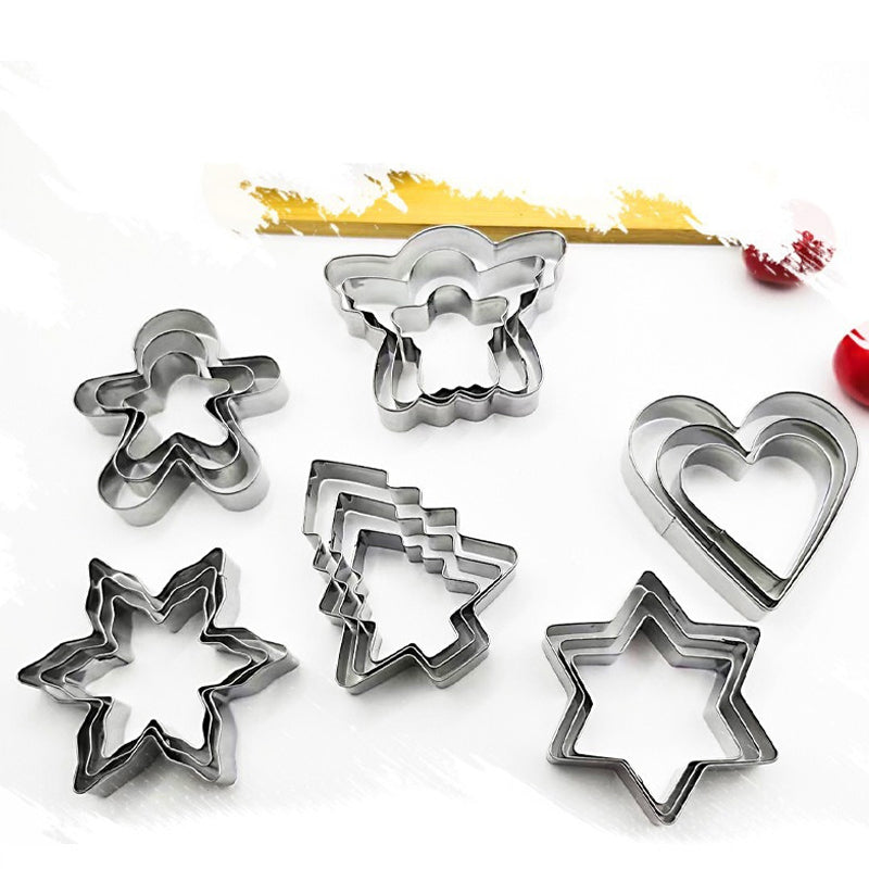 Heart-Shaped Star-Shaped Cookie Mold Christmas Gingerbread Man Sugar Art Candy Cookie Mold