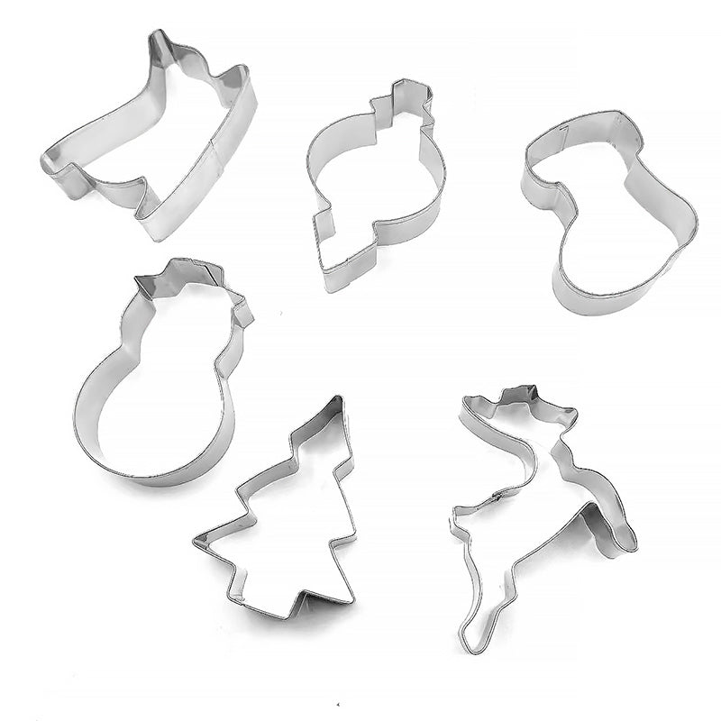 Baking cake mold Christmas 3D cookie mold 6-piece cake mold DIY baking tools cake mold