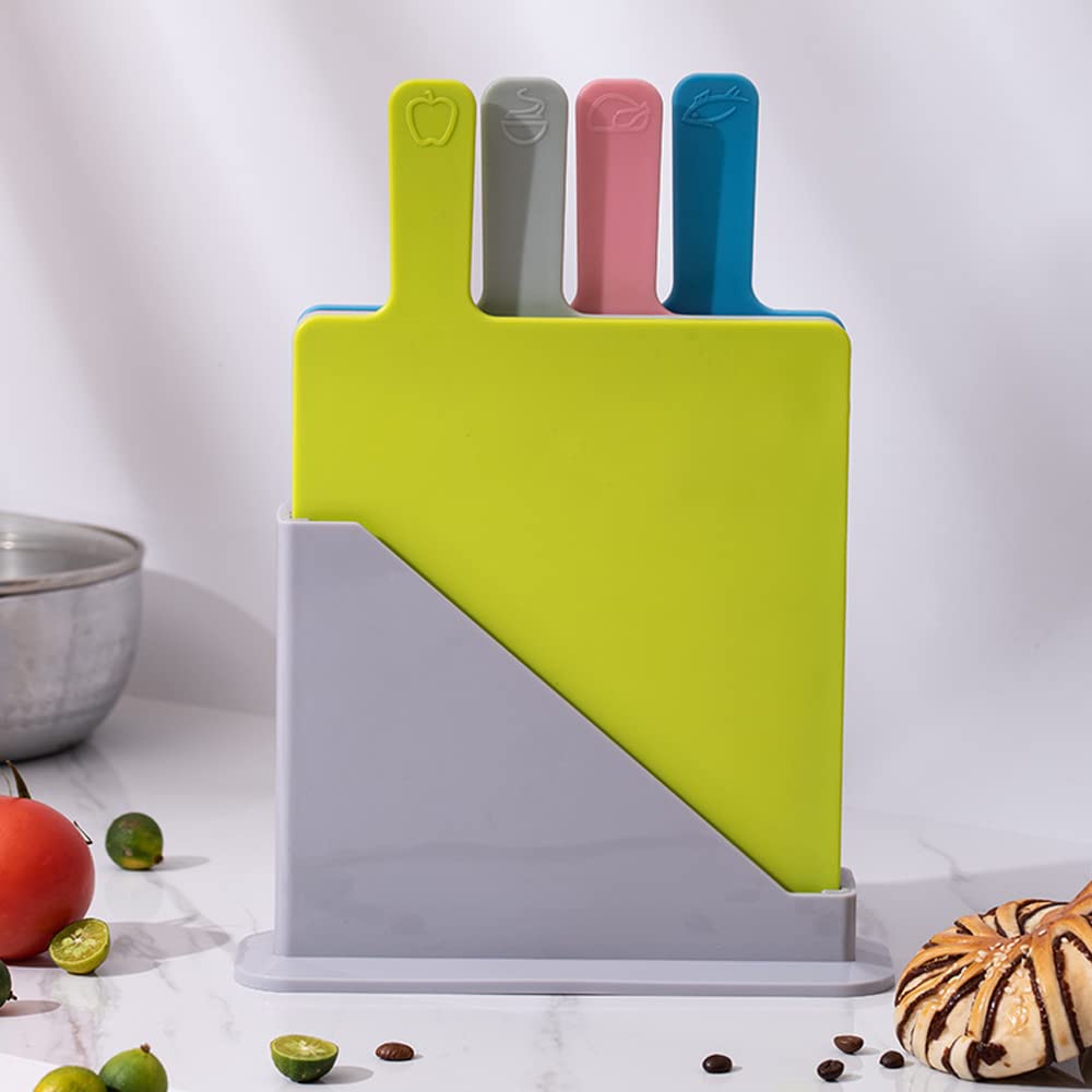 Wholesale gogosourcing Food Sorting Chopping Board 4pcs/set Washable Fruit Chopping Board with Storage Base with DDP shipping and customization