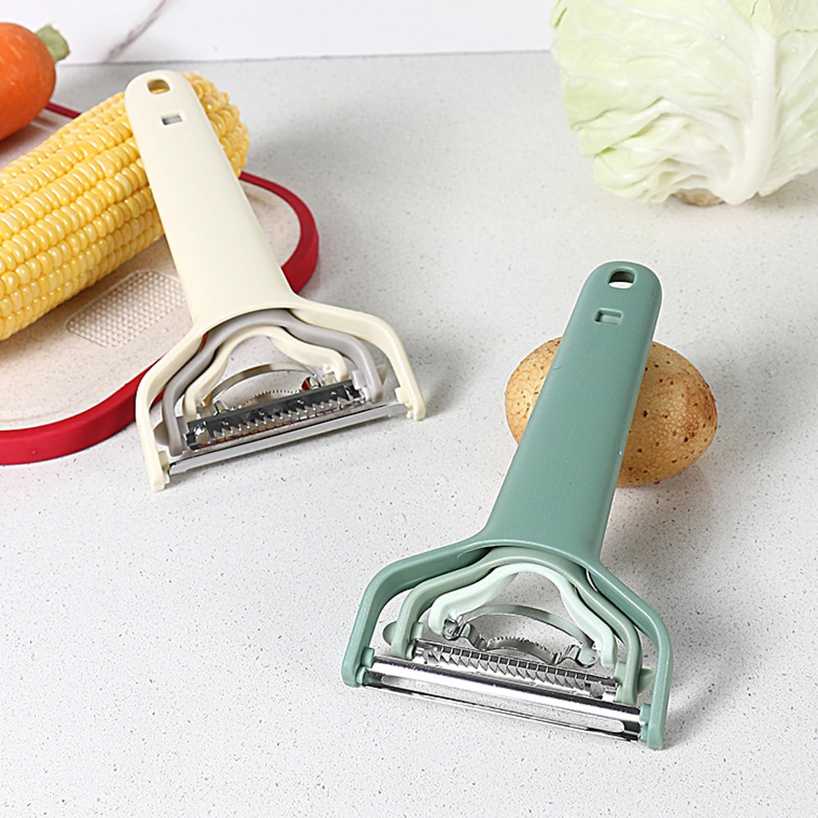 Wholesale gogosourcing Vegetable Peeler with Multiple Stainless Steel Blades for Peeling Potatoes, Fruits, Vegetables and Corn with DDP shipping and customization