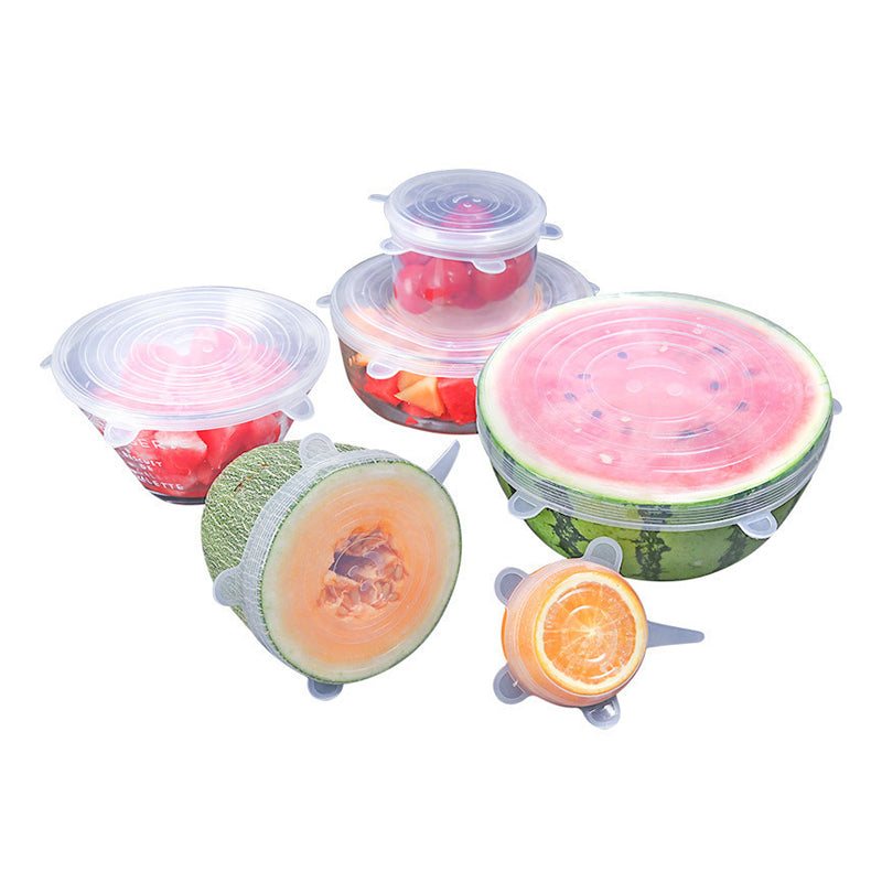 Wholesale gogosourcing 6PCS Premium Silicone Elastic Lids Reusable Durable and Flexible Food Storage Bowl Covers with DDP shipping and customization