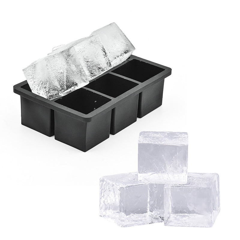 Wholesale gogosourcing Large Silicone Ice Cube Tray  Square Ice Cube Molds for Whisky Cocktail, Ice Maker Tray with Lid for Freezer with DDP shipping and customization