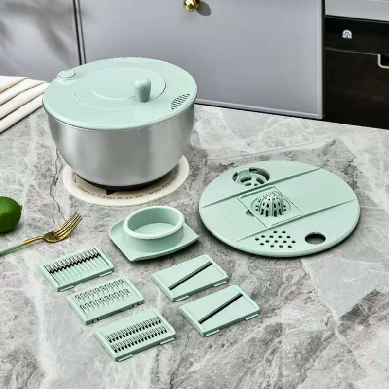 Wholesale gogosourcing 8 in 1 Salad Spinner with Slicer, Salad Spinner And Vegetable Chopper with DDP shipping and customization