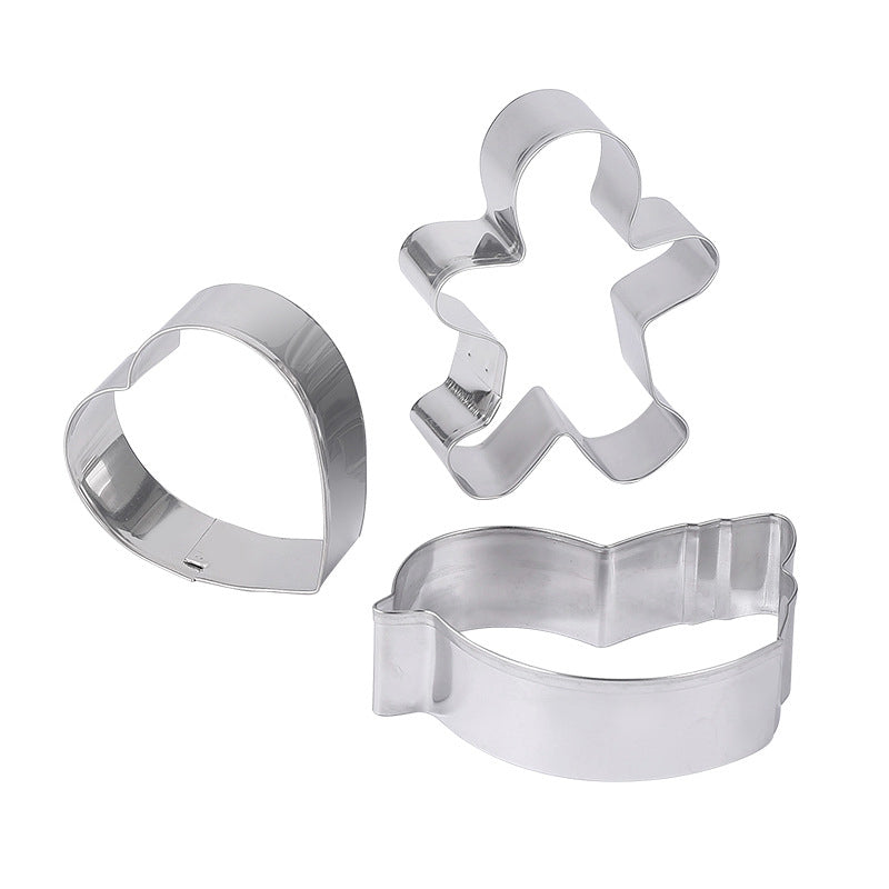 Stainless Steel Christmas Cookie Cutters  Holiday Baking & Cake Decorating, Christmas-Themed Fondant Molds