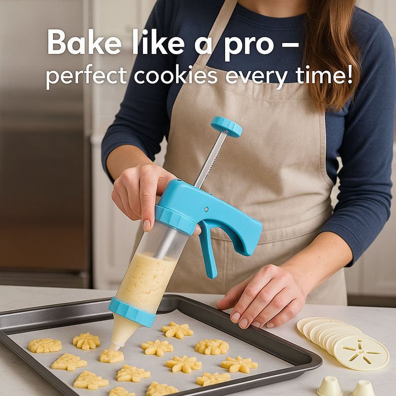 Cookie Maker Press Gun Kit, Plastic Cookie Press Biscuit Maker for DIY Biscuit Maker