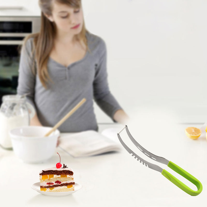 Watermelon Slicer Cutter Tool, Long Handle Fruit Cutter Slicer Kitchen Gadget