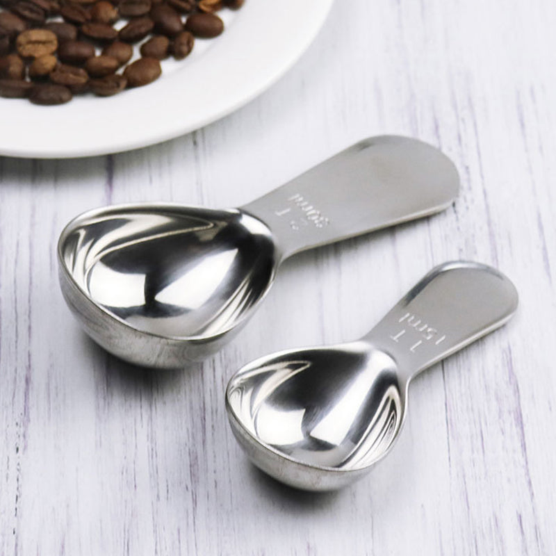 30ML Reusable Stainless Steel Protein Coffee Powder Spoon Measuring Scoop-Silver