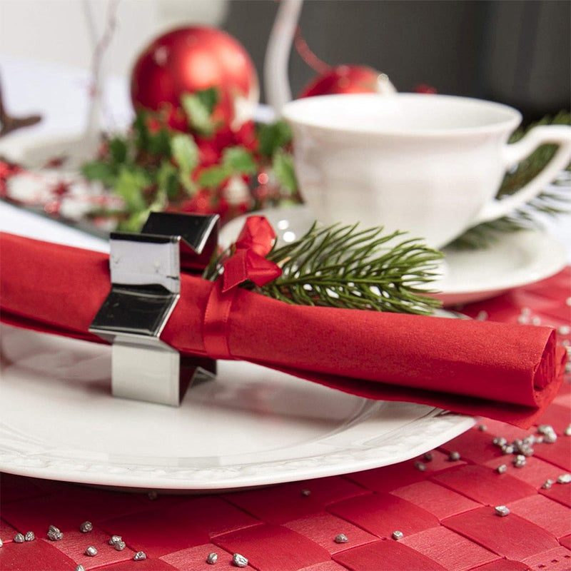 6 Pieces Christmas Cookie Molds Gingerbread Christmas Tree Snowman Bell Glove Cookie Molds DIY Stainless Steel Molds