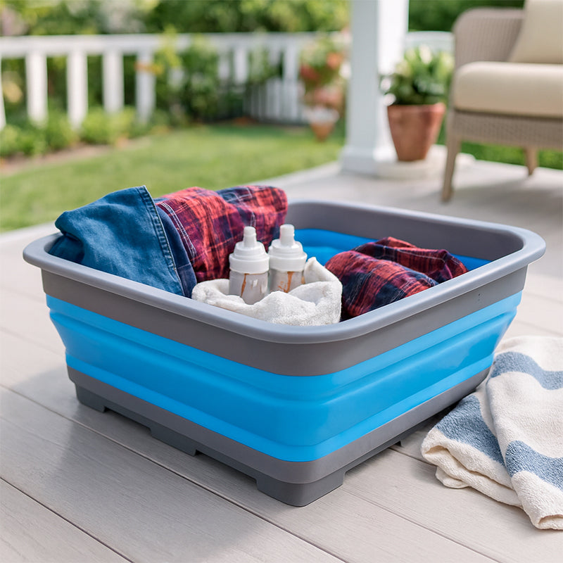 Foldable Sink TubCompact and Space-Saving Multiuse Foldable Basin for Dish Washing, Camping, RV and Vegetable Cleaning
