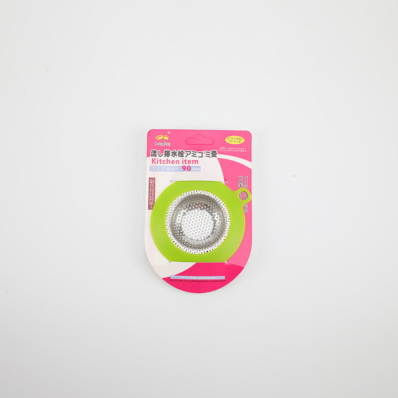 Wholesale gogosourcing 9cm Plastic Edge Stainless Steel Mesh Kitchen Bathroom Basin Drain Sink Strainer with DDP shipping and customization