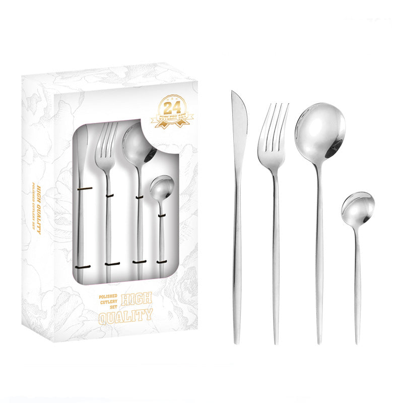 Wholesale gogosourcing 24Pcs Dinnerware Set Clean Easily Non-slip 24-Piece Long Handle Exquisite Dinnerware Set for Kitchen with DDP shipping and customization