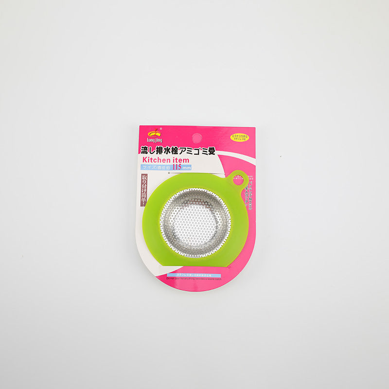 Wholesale gogosourcing 11cm Plastic Edge Stainless Steel Mesh Kitchen Bathroom Basin Drain Sink Strainer with DDP shipping and customization