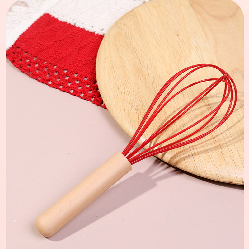 5 Piece Set Silicone Scraper Oil Brush Egg Beater Christmas Baking Ideal For Baking And  Kitchen