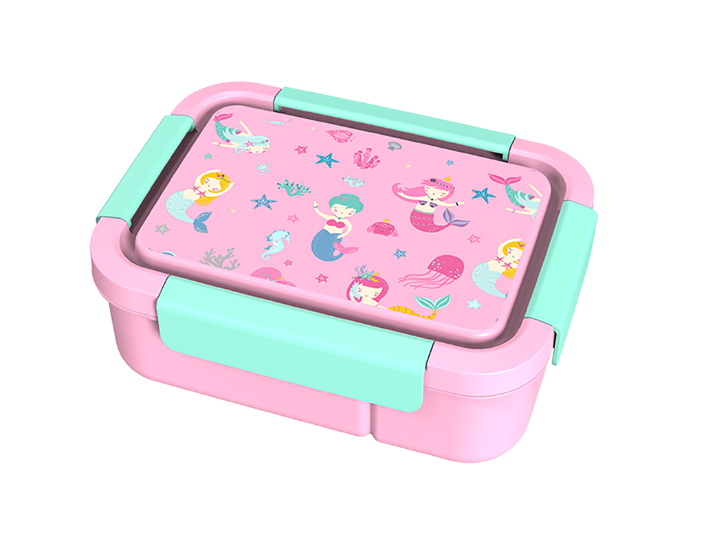 Cute Cartoon Bento Lunch Box for Kids, 1500ml BPA-Free Leak-Proof Food Containers with 3 Compartments, Dishwasher Safe, Back to School Students Lunches Size for Ages 3-6,pink