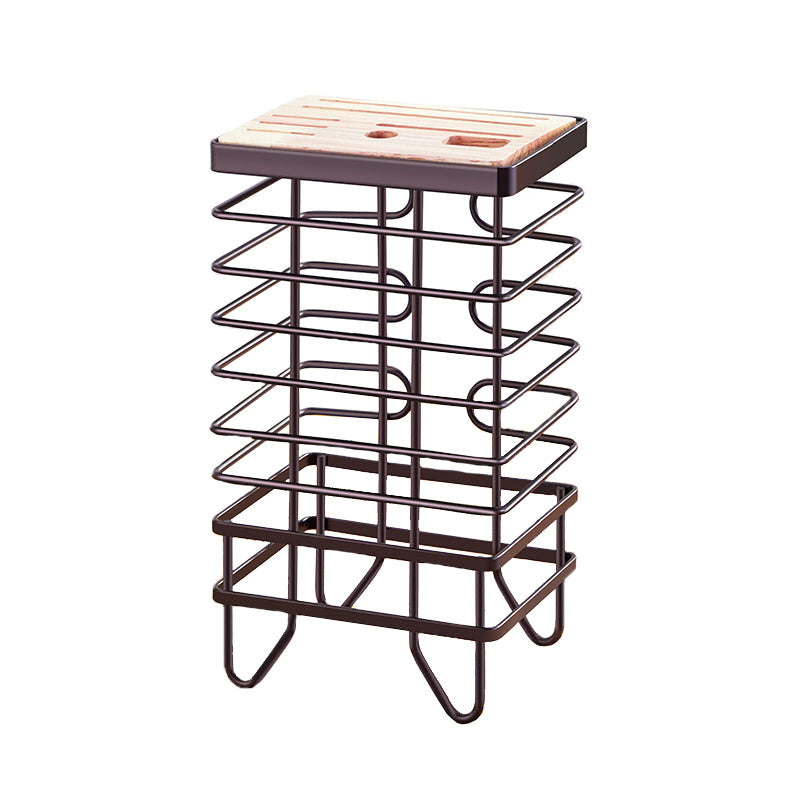 Wholesale gogosourcing Knife Block Holder Universal Kitchen Knife Organizer Storage Stand 8 Slots Top Hollow Iron Wire Safe to Use with DDP shipping and customization